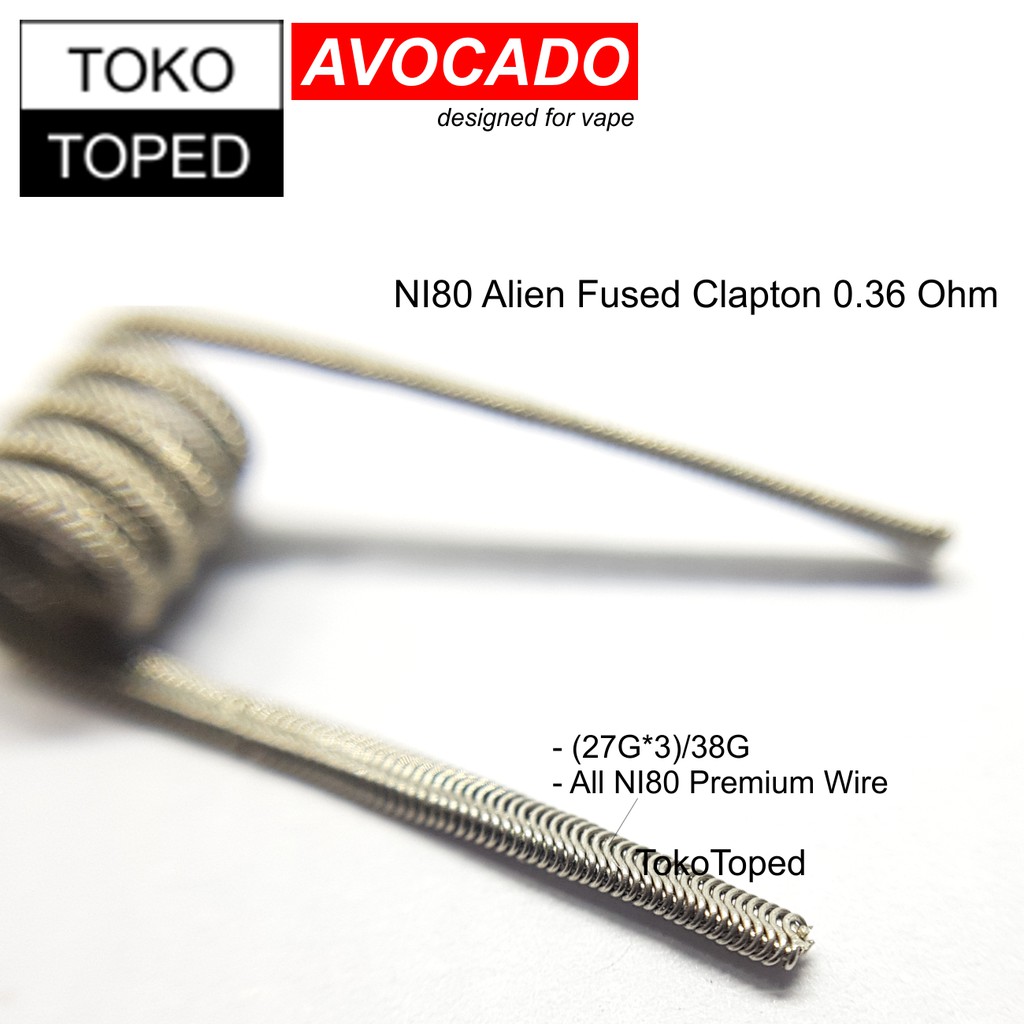 Authentic Avocado ALIEN FUSED CLAPTON Ni80 Coil 0.36 ohm | flavor vape