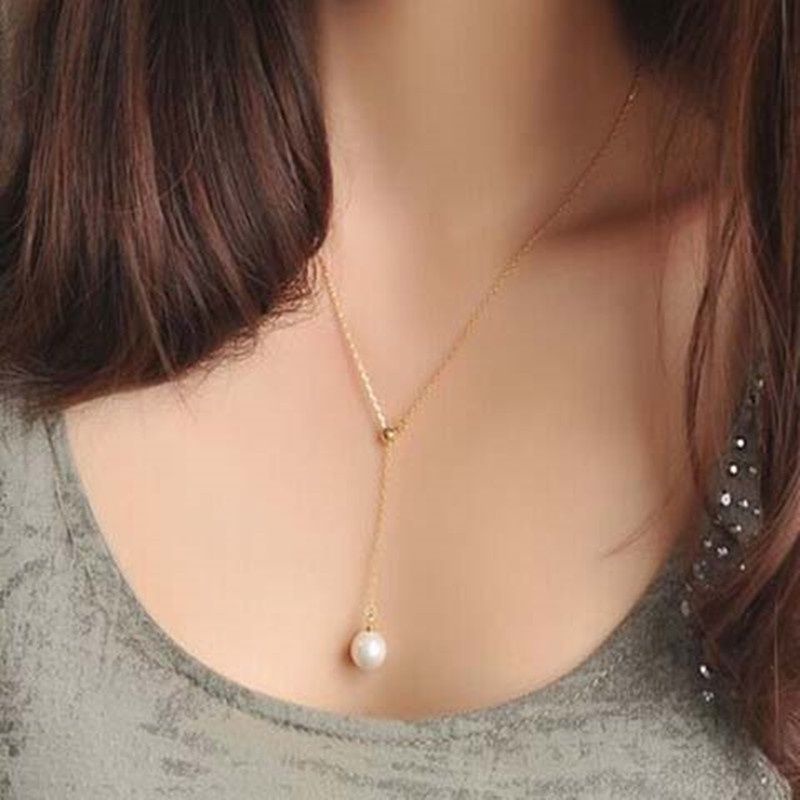 Mirabelle Pearl Opening Korean Necklace Tarik Ulur Mutiara Gaya Korea