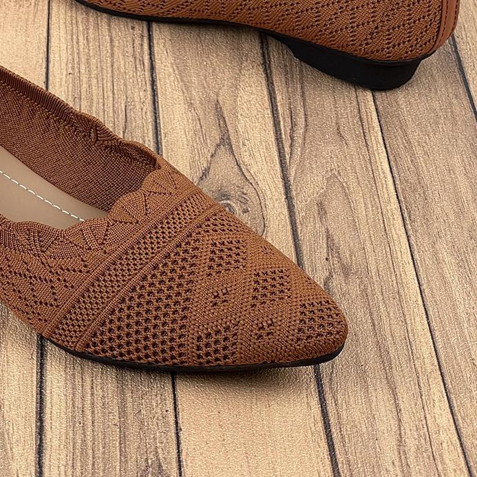 Sepatu Flat Wanita Rajut Import LC11 - Clarenzo