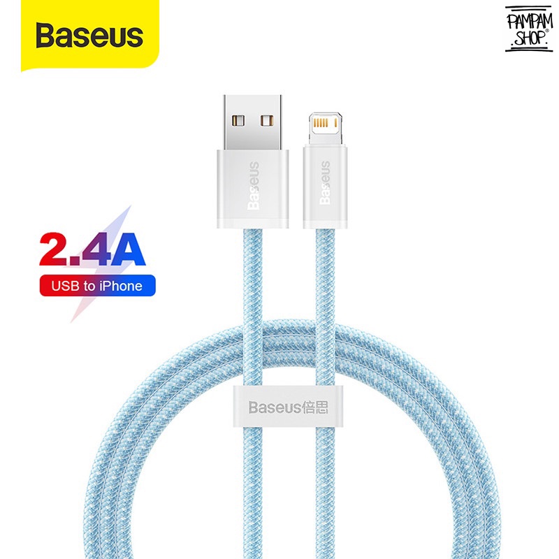 baseus original kabel data dynamic series usb to lightning 2 4a iphone fast charging ori 5 5s 6 6s 7