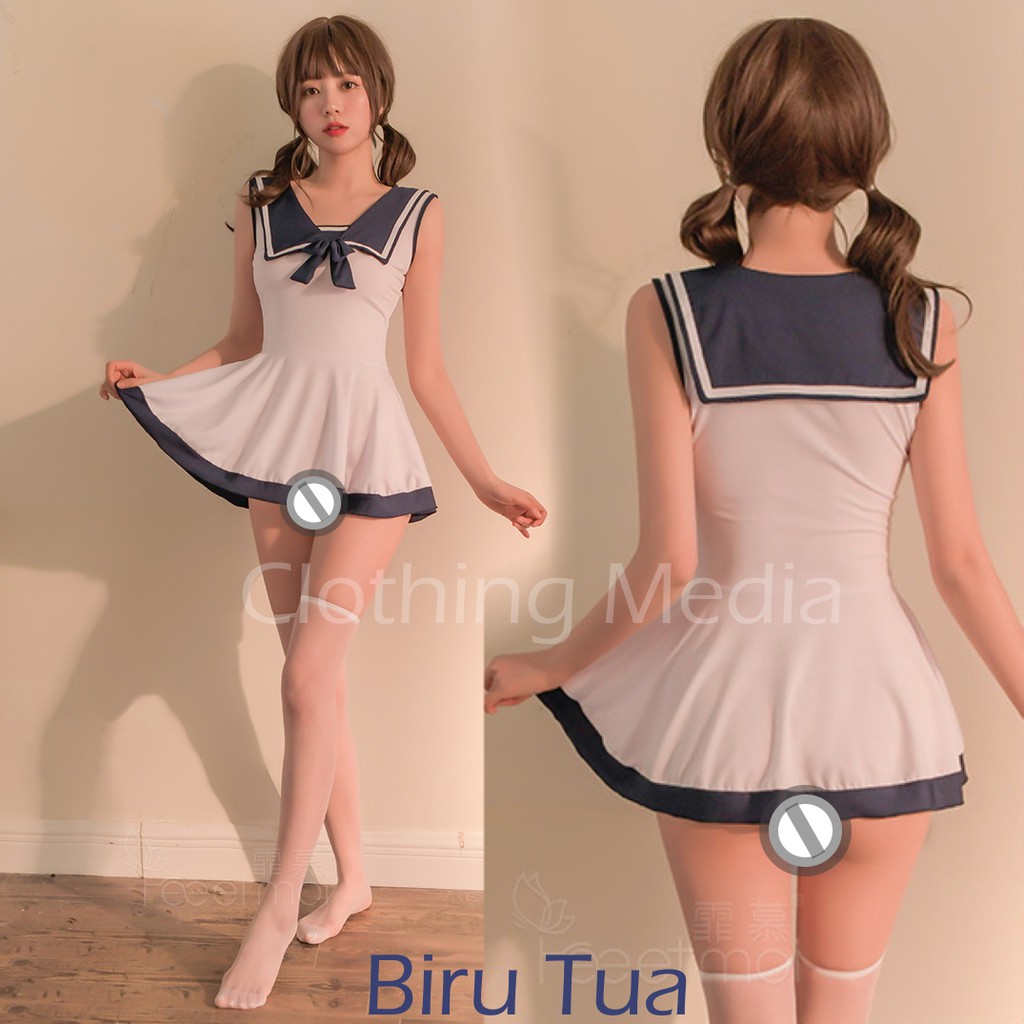 Lingerie Cosplay Baju Seragam Sekolah Jepang Seifuku Sailor Anime Nagi no Asukara