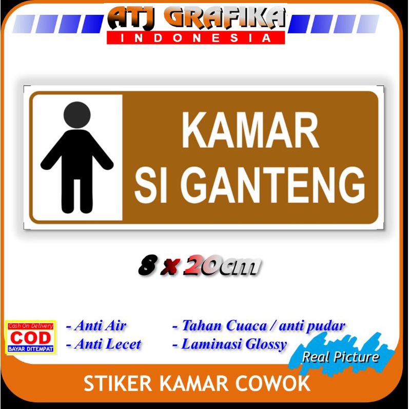 

Stiker kamar si ganteng cowok laki laki Pria sticker kamar tidur man rumah keluarga