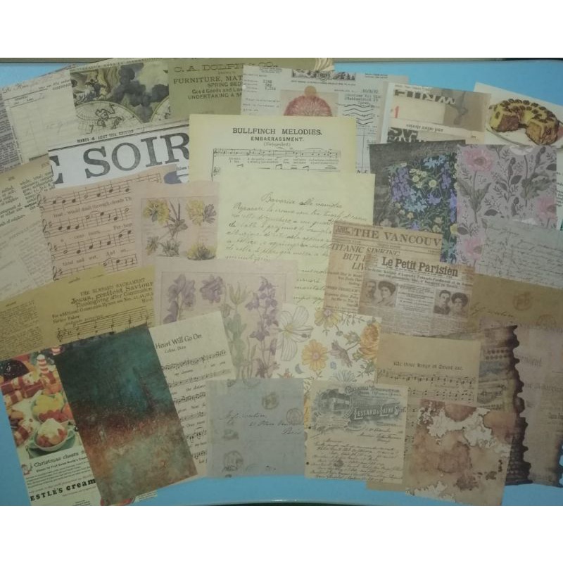 YJK 40pcs paper vintage journal kit scrapbook diy aesthetic