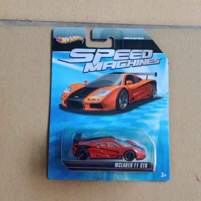 Hotwheels Speed Machines Mclaren F1 GTR coklat velg CM6