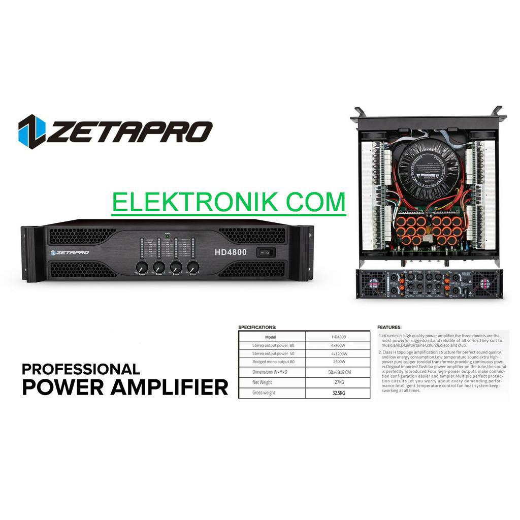 POWER AMPLIFIER ZETAPRO HD 4800 HD4800 HD-4800 ORIGINAL ZETAPRO