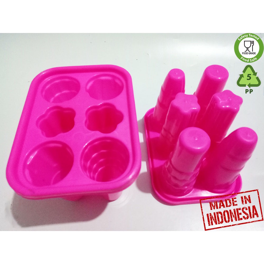 Cetakan Es Lilin / Lolly / Jelly Stik Motif Cornelius - Ice Tray Stick Cetakan Agar Isi 6 Stik