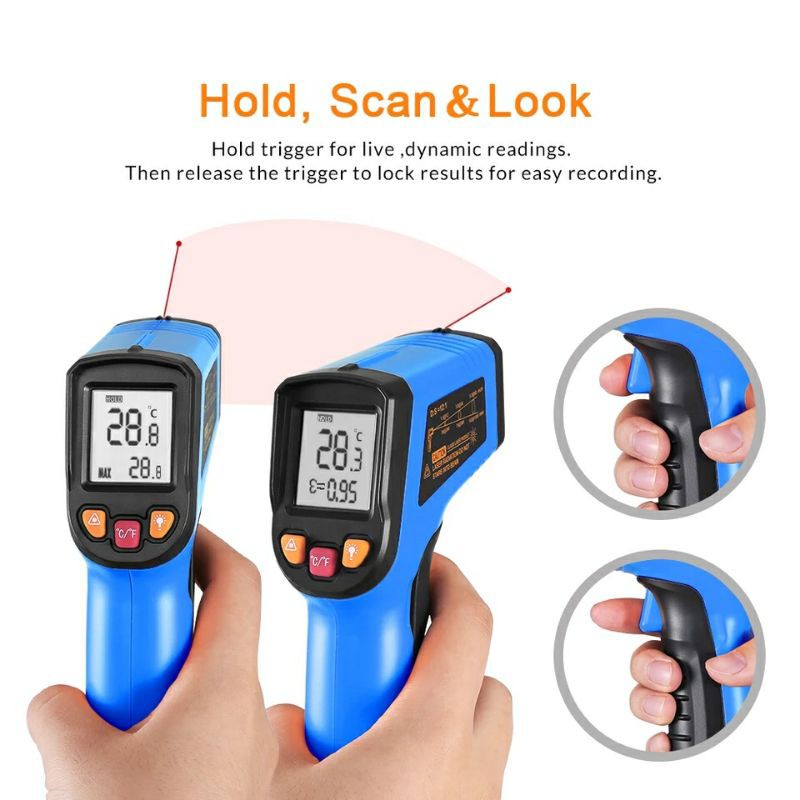 Thermogun Thermometer Tembak Infrared Non Contact