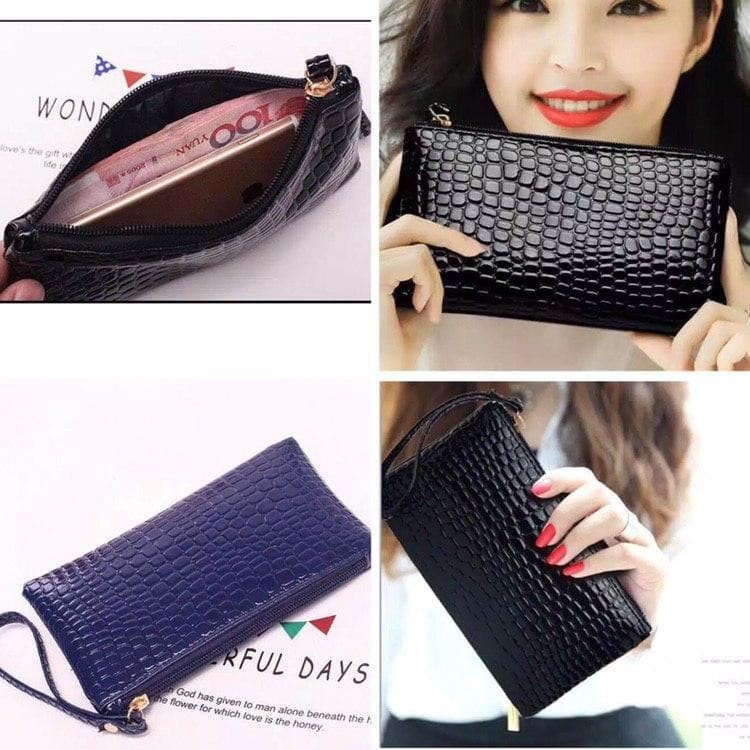 Dompet Wanita /Dompet Hp/Pouch Motif Kulit Buaya Import New