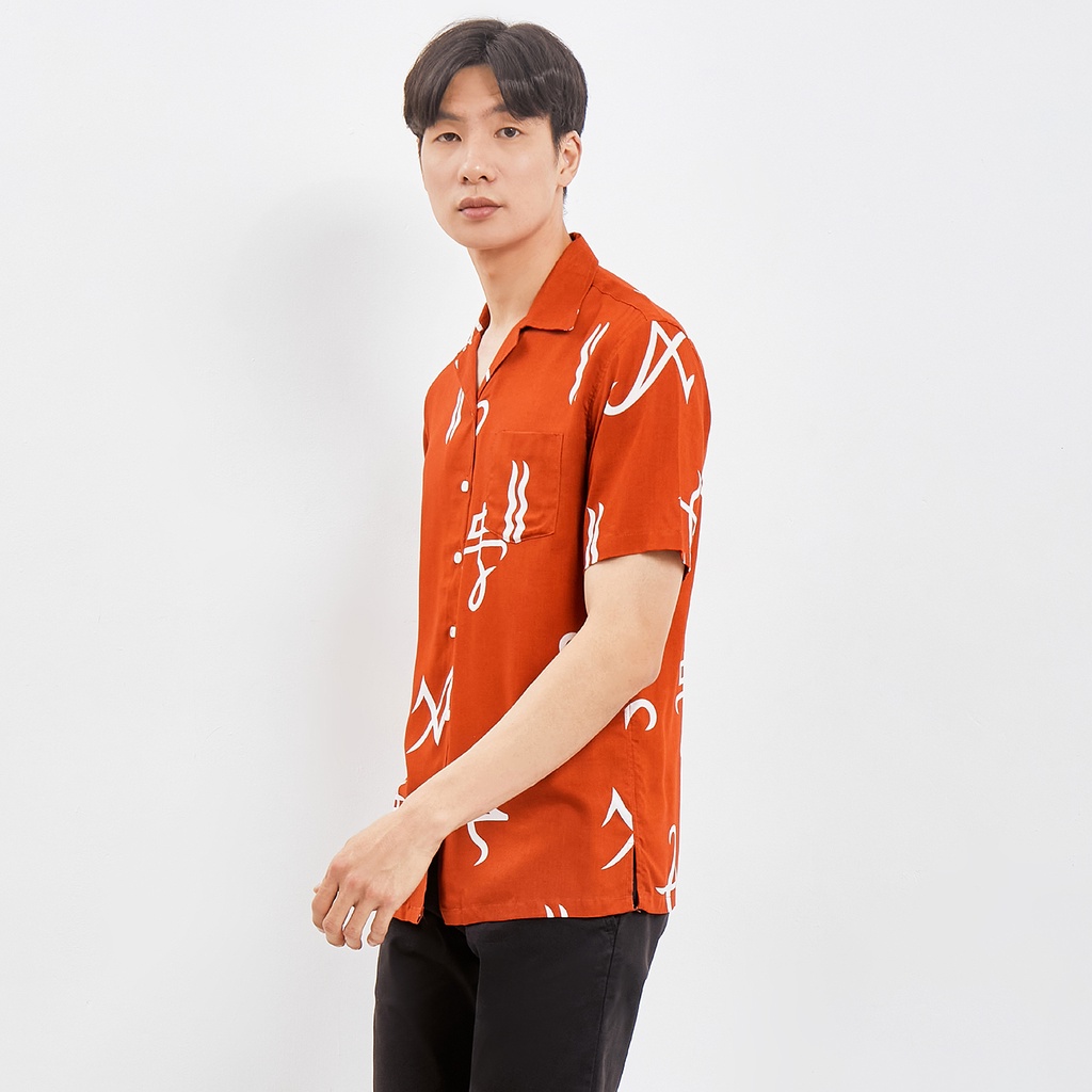 SANVANINA Kemeja Hawaiian Unisex Printing - Zodiac Casual Shirt E-2019