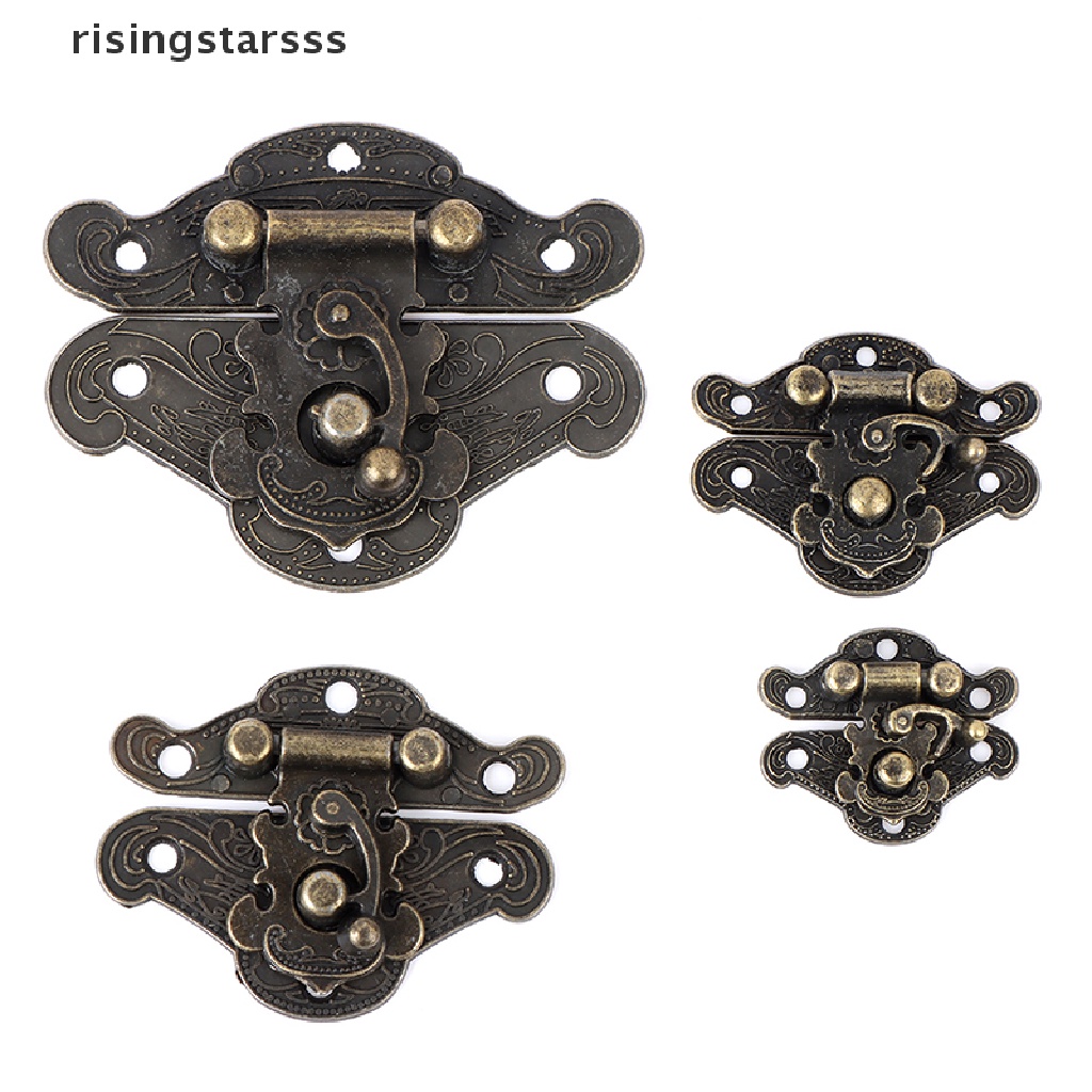 RSID Span-new 4pcs Antique Bronze Hasp Latch Jewelry Wooden Box Lock Cabinet Buckle Case Locks Jelly