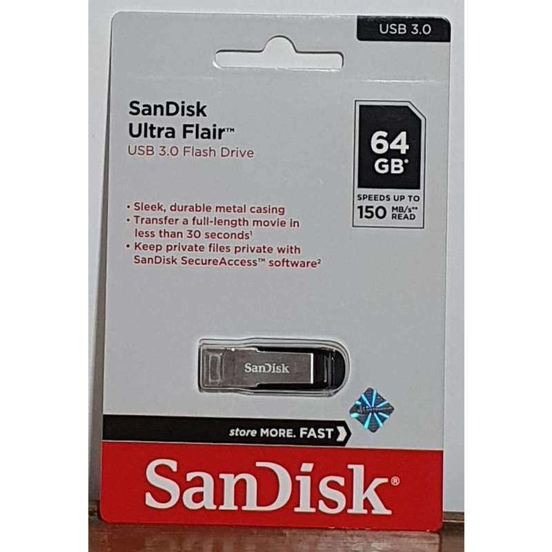 FLASHDISK SANDISK ULTRAFLAIR 3.0 64 GB