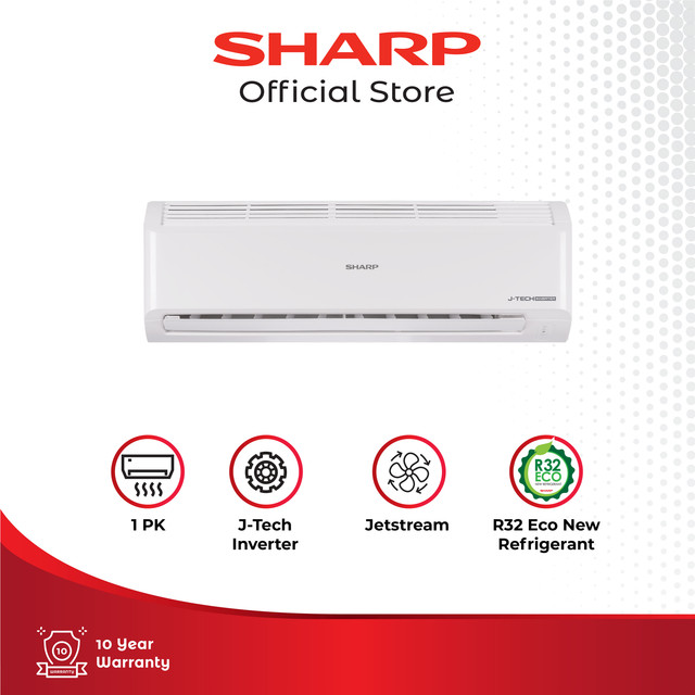 Sharp Air Conditioner - Garuda Series 1 PK , J-Tech Inverter 740 Watt Rate Input - AH-X10BEY