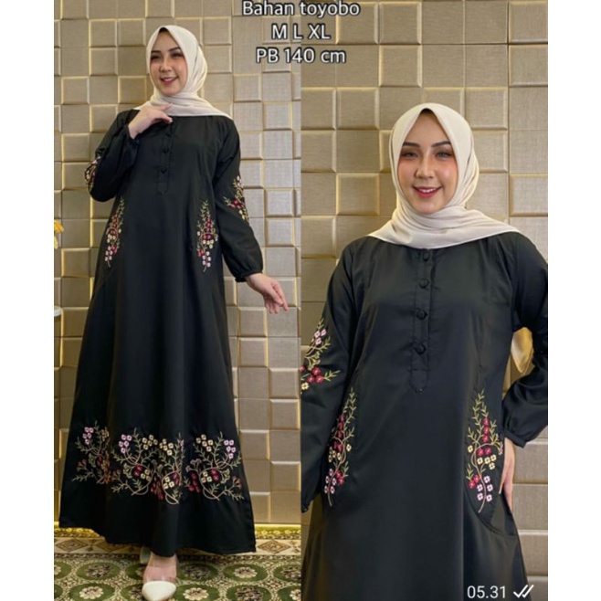 Gamis toyobo premium / Gamis toyobo / Gamis bordir / Gamis dewasa / Gamis remaja / Gamis terbaru / G