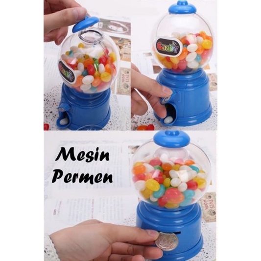 Mesin Permen Mini + GRATIS Permen | Candy Machine | Alat Putar Permen | Mainan Edukasi Snack Snak Jajan Anak Balita