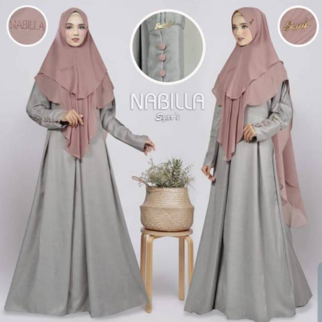 Set gamis syar'i premium ori dfour