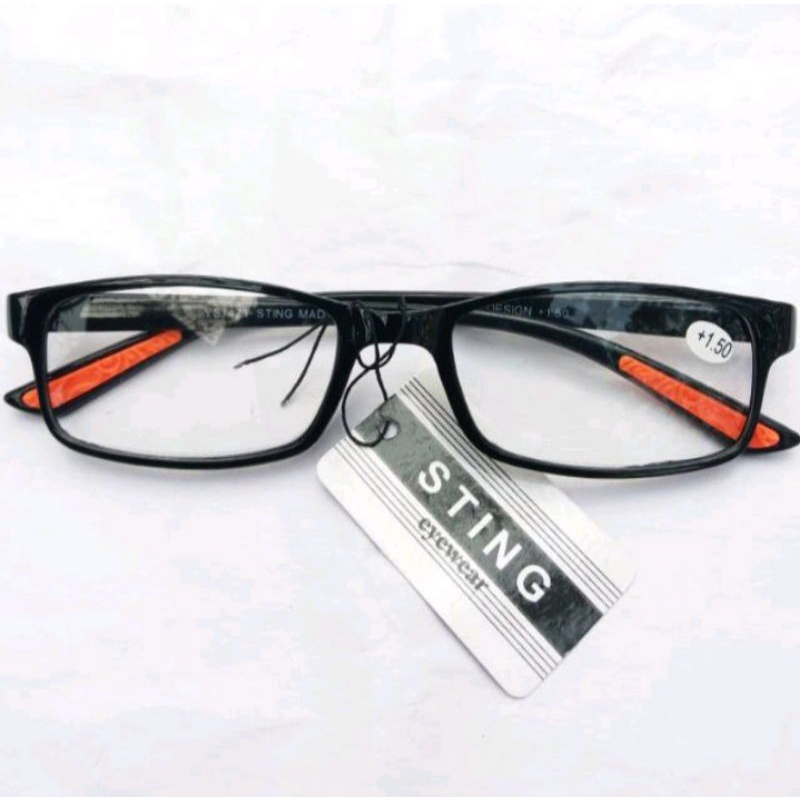 ( 𝗕𝗢𝗡𝗨𝗦 𝗞𝗔𝗜𝗡 𝗟𝗔𝗣)  Kacamata baca Lentur  0.50  sd PLUS 4.00 tangkai lentur anti patah pria wanita YS