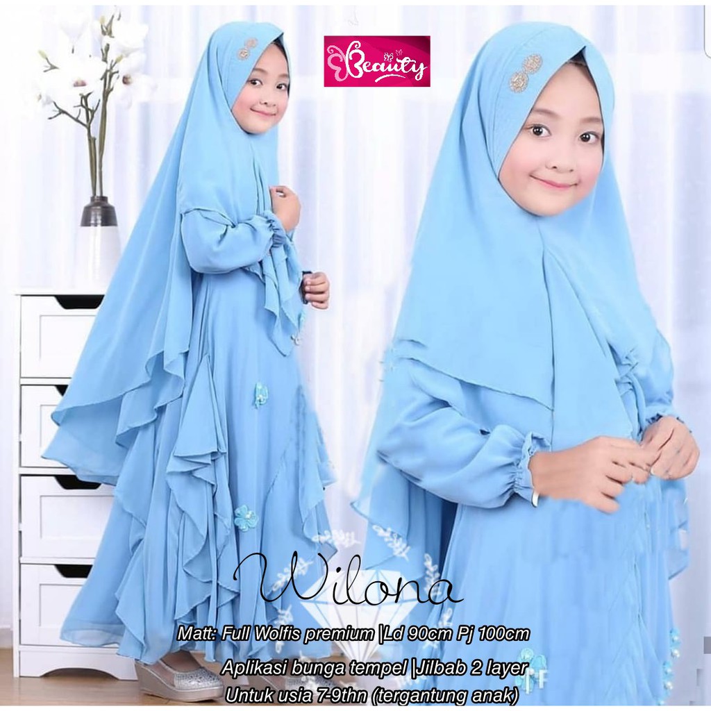 WILONA / IKHSITA / KAYLA / POPINA GAMIS SYARI ANAK ORIGINAL BEAUTY