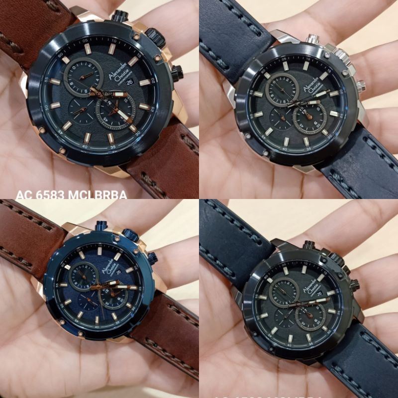 Alexandre Christie AC 6583 MC Strap Leather Ori // AC6583