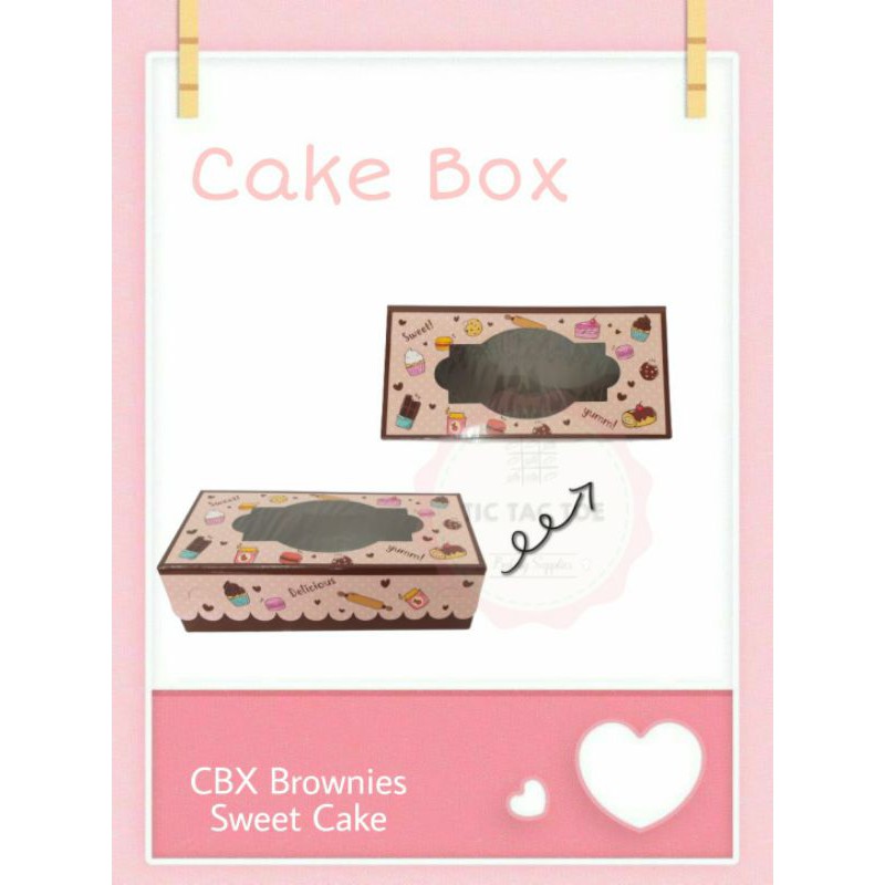 Cake box 24x11x7cm (1pcs), Kotak Kue, Tempat kue, Kotak brownies, cbx brownies, box brownies