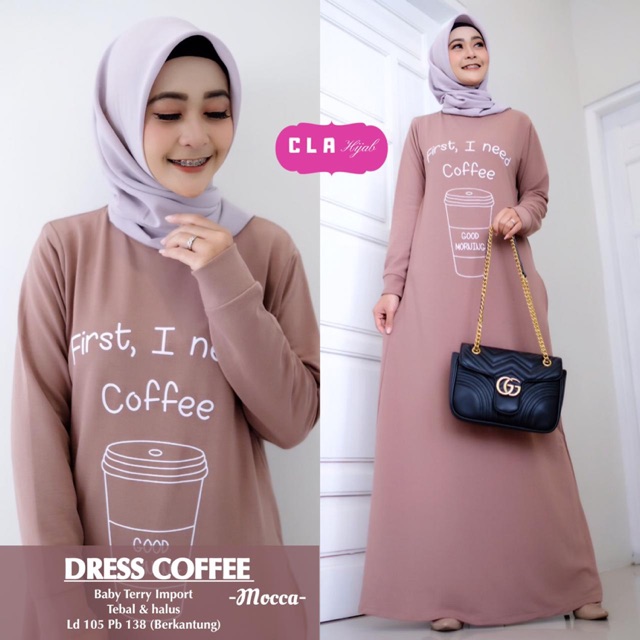 Dress coffe ( cla hijab)