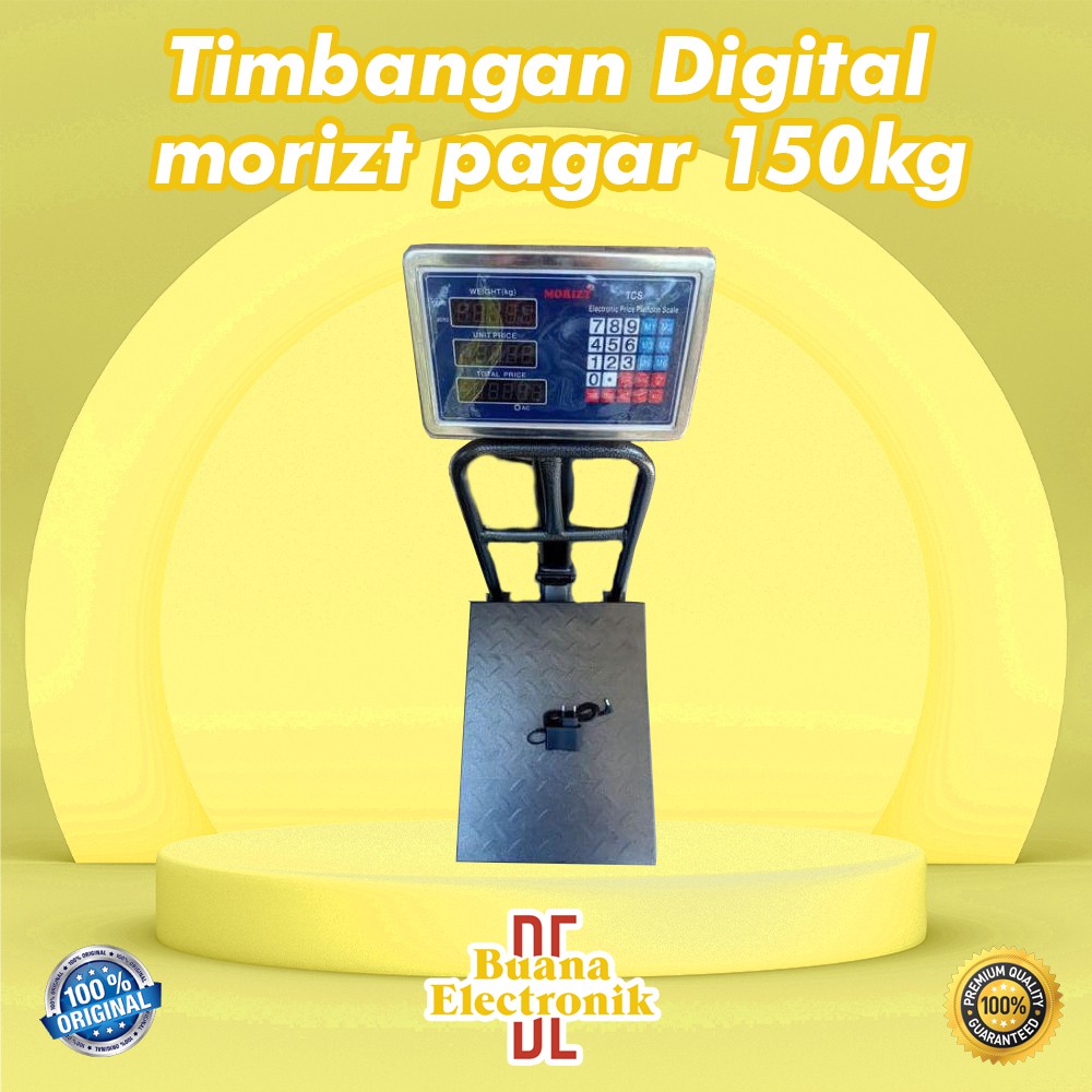 TIMBANGAN DIGITAL LANTAI 150KG (PAGAR) MORITZ ORIGINAL