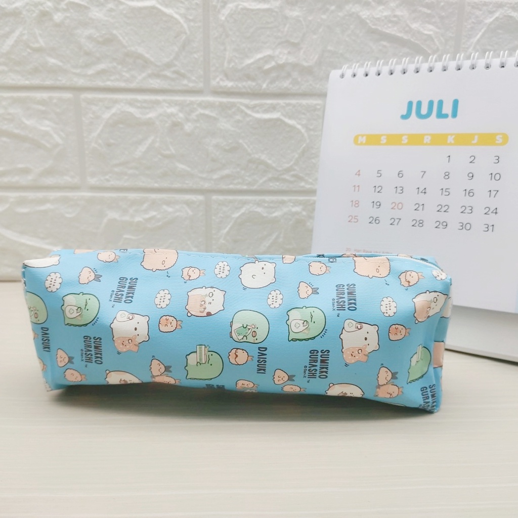 KOTAK PENSIL MOTIF KARTUN LUCU UNIK / KOTAK PULPEN / TEMPAT ALAT TULIS IMPORT BS-SUMIKKO BIRU