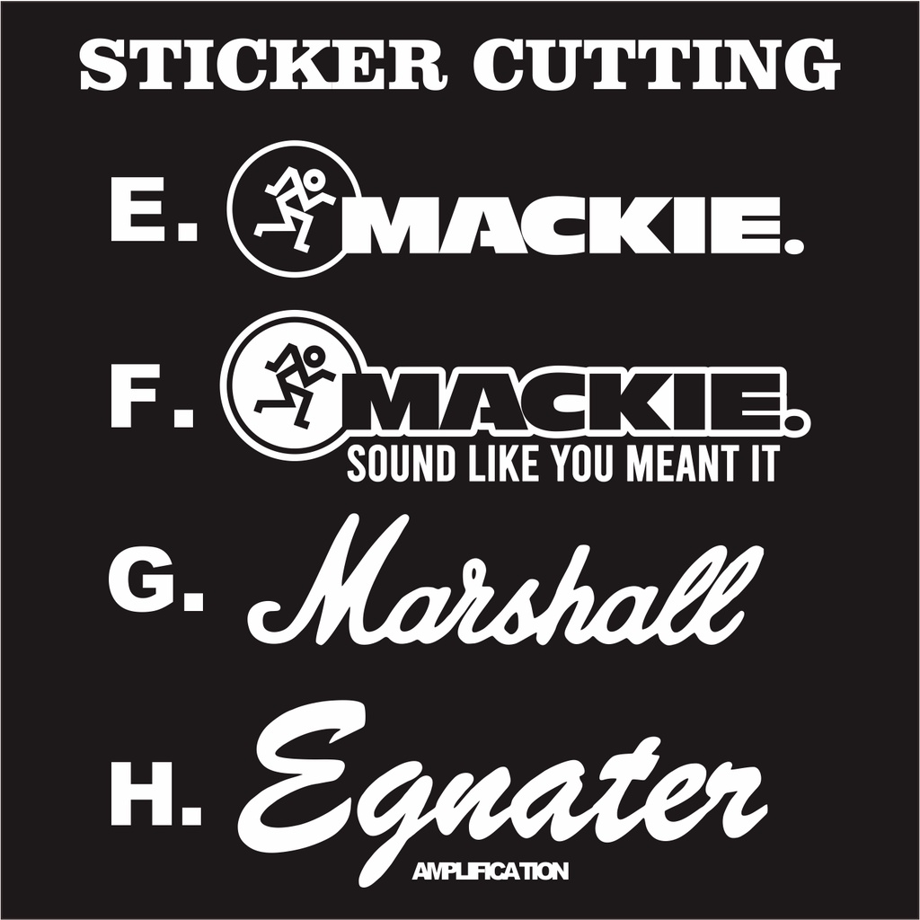 Sticker Cutting Audio Music Logo / Yamaha Music,Montarbo,Huper DLL