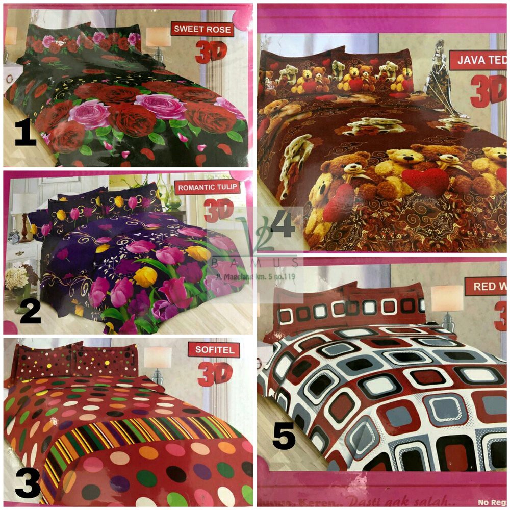 SPREI BONITA 3D QUEEN 160 X 200 Berkualitas