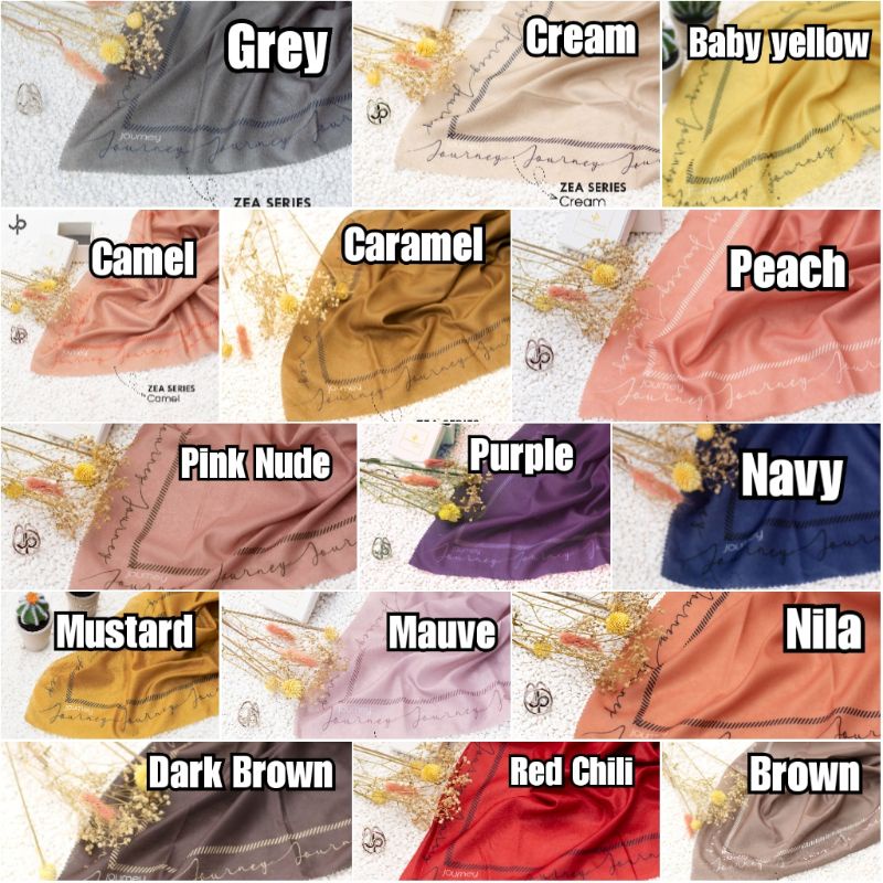 Zea Series journey premium jp Hijab voal scarve segi empat