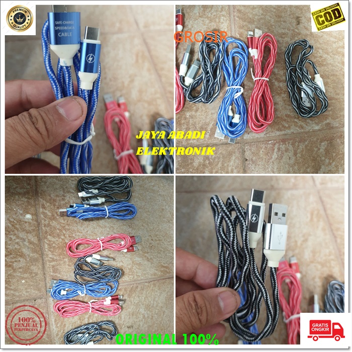 J215 KABEL DATA USB TYPE C SUPPORT 3A FAST CHARGING SPEED CHARGE FLASH CASAN FASTER QUICK quallcom charger hp handphone androit faster multi universal original qc tc BISA SEGALA JENIS HANDPHONE YANG MENGGUNAKAN TYPE C TERBUAT DARI SERAT LEBIH TEBAL