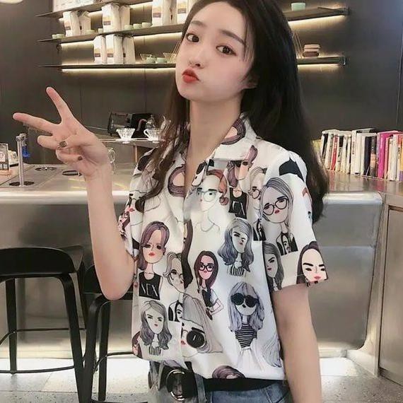 ready dua warna kemeja perempuan hem cewek fashion wanita baju atasan bagus cantik