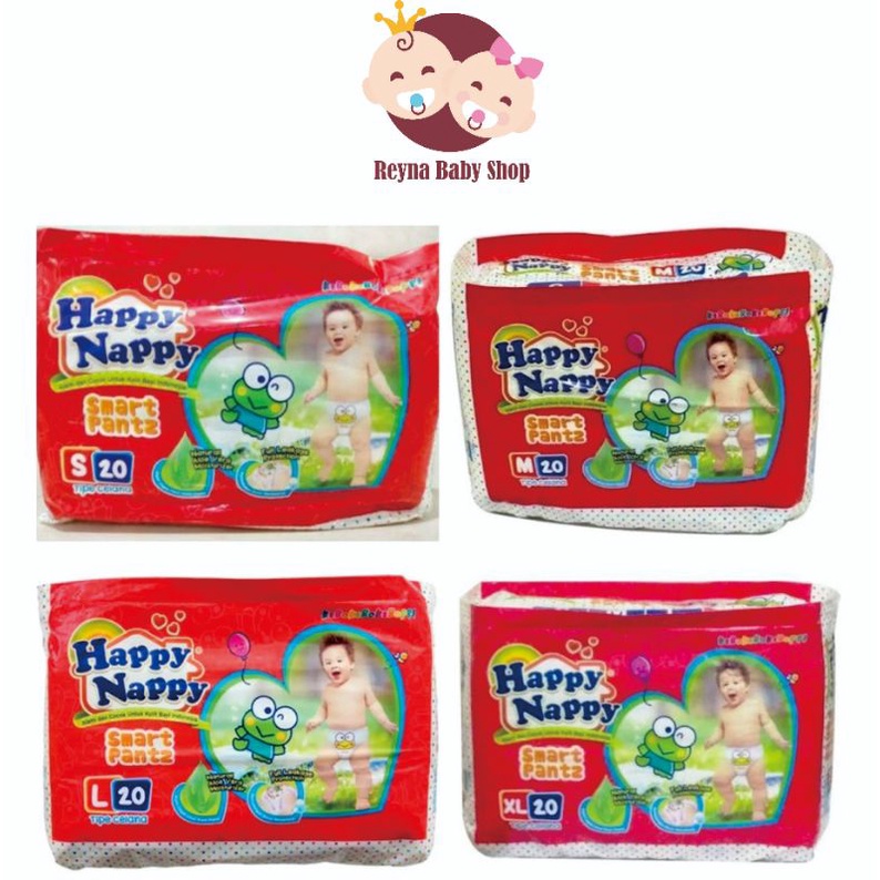 Pampers happy Nappy celana S 20 / M 20 / L 20 / XL 20
