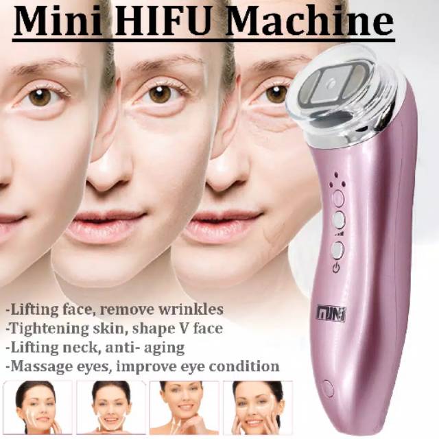 Mini HIFU Mini RF antiaging masker wajah / setrika wajah penirus wajah