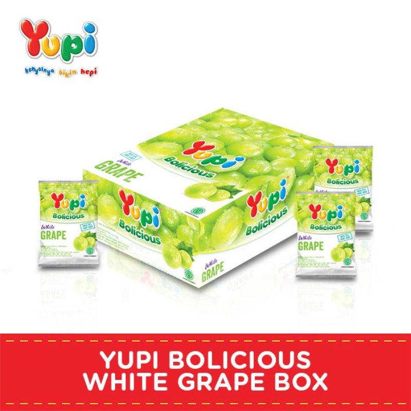 

Yupi Bolicious White Grape ( 1 Pack isi 24 pcs)