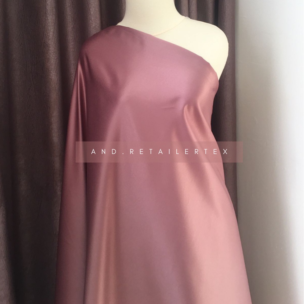 Kain Satin Velvet Premium Warna Rose Bronze Bahan Seragaman Bahan Furing Bisa untuk Background Backdrop Foto Produk