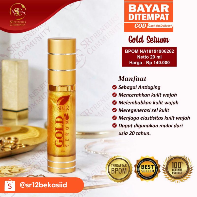 SR12 GOLD SERUM ANTI AGING ANTI KERIPUT by @sr12bekasiid