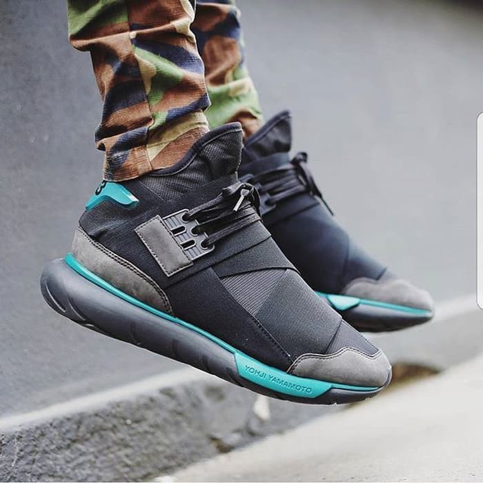 Jual Adidas Y3 Qasa High Yohji Yamamoto Black Charcoal Premium Original