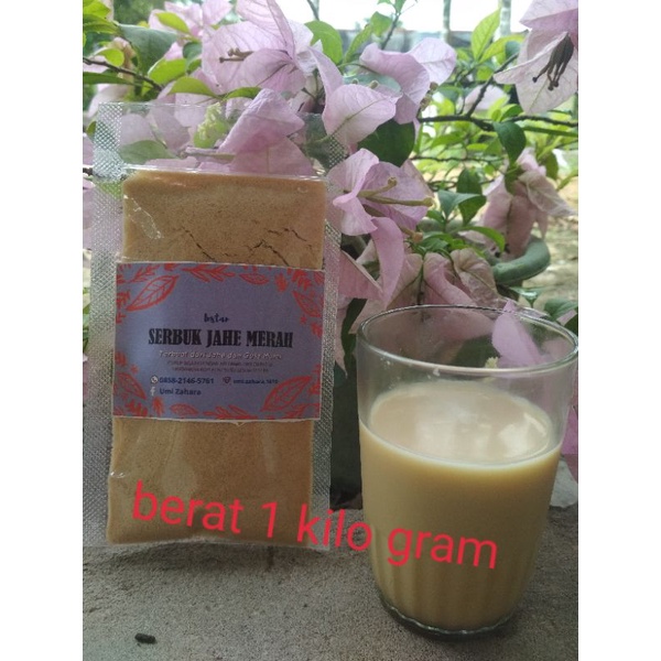 

serbuk jahe merah asli kalbar berat 1 kg