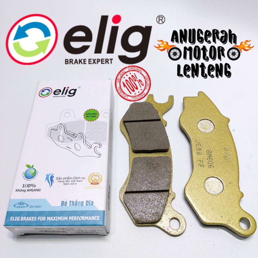 Kampas Rem Depan Brake pad Elig Honda PCX 125 150 Lokal Non ABS