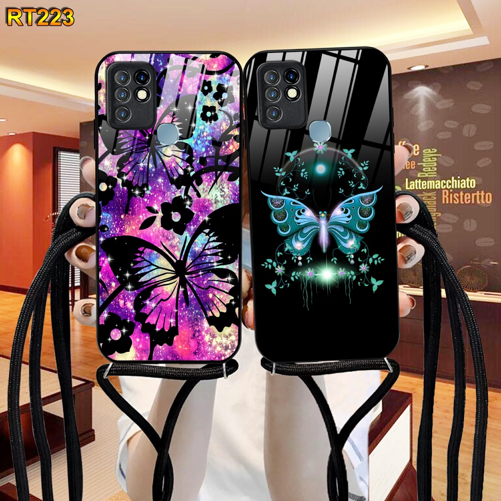 RT223 Softcase Kilau + Tali infinix Hot 10 Case Kilau Hot 8 Hot 9 Hot 9 play Hot 10 Hot 10 play Hot 