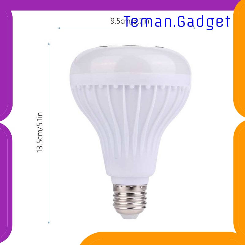 TG-DG335 TAFFLED LED RGB E27 12W DENGAN BLUETOOTH SPEAKER - GBKOF