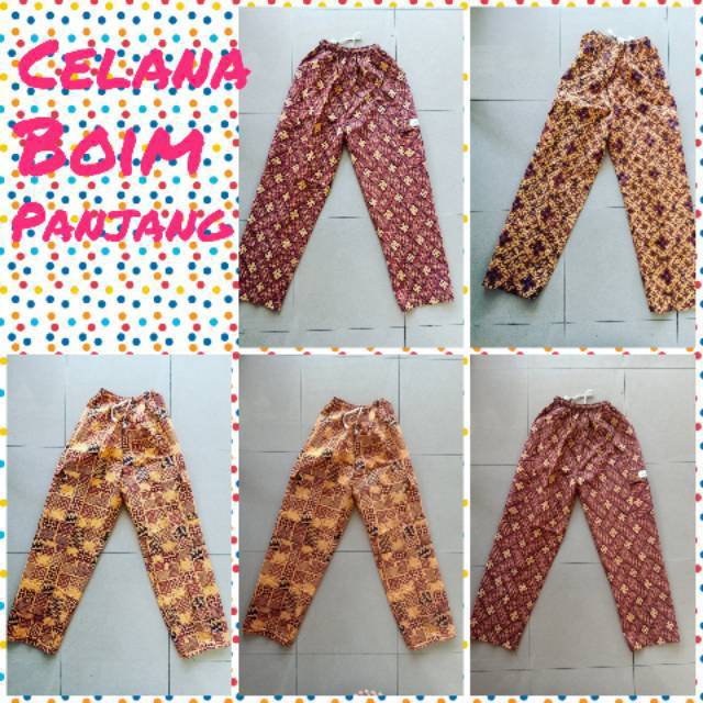 Celan boim batik /celana panjang batik  pria motif terbaru