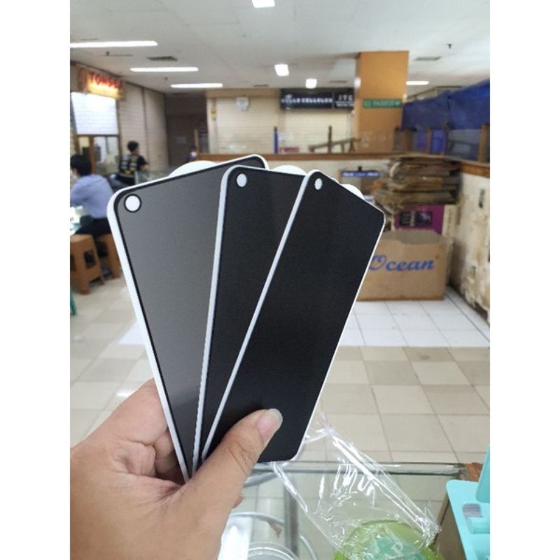 Tempred Glass Kaca SPY Black Matte Doff Oppo A54/A74 Gelap Super tebal Premium quality