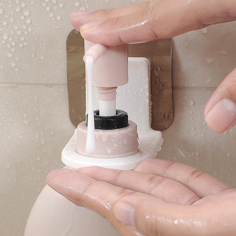 Self-Adhesive Wall Mounted Sticky Hook /  Shampoo Shower Gel Bottle Holder Shelves / Punch-freeS tainless Steel Suction Cup