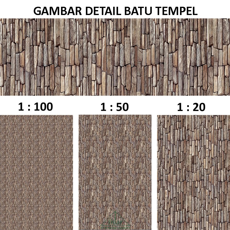 

Kertas Tekstur / Motif Batu Tempel Dinding Berskala / Miniblock #14