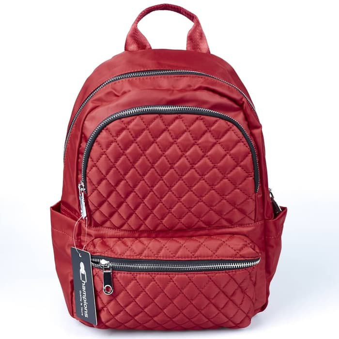 Tas Ransel Wanita Tas Punggung Import Besar Murah Champions 1909 Bagus - Merah