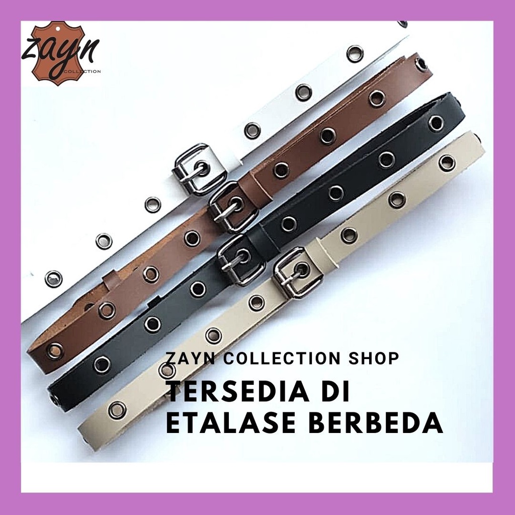 Ikat Pinggang Wanita Ring Belt Korea Fashion Double Eyelet Ukuran Panjang Gesper Cewek Panjang