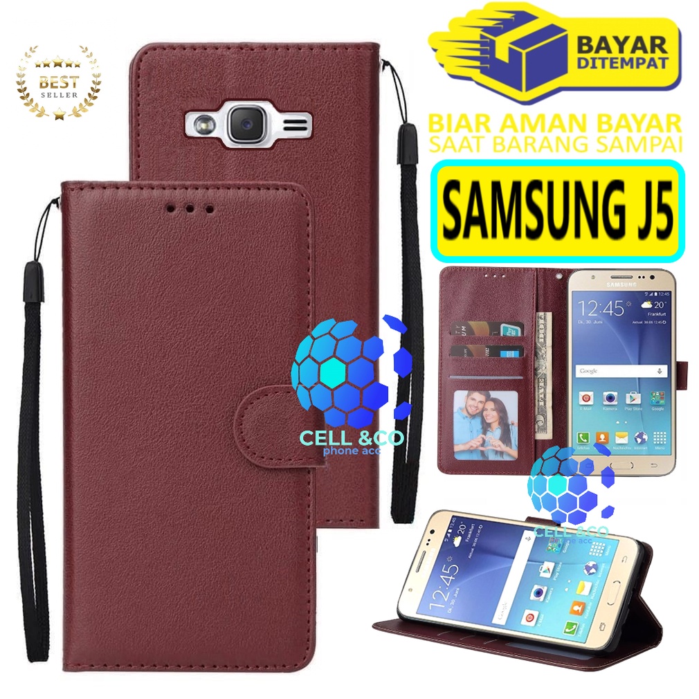 Flip cover SAMSUNG J5 Flip case buka tutup kesing hp casing flip case leather wallet