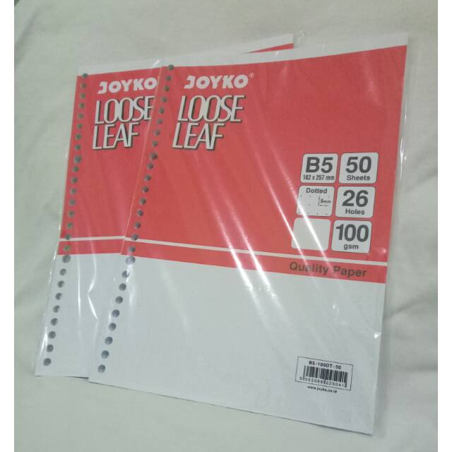 

Loose Leaf Isi Binder B5 Isi 50 Dot Titik