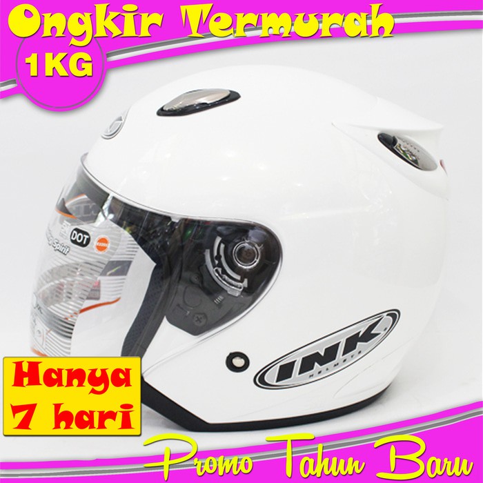 White/Putih Helm Basic INK Centro Grade ORI Bkn KYT-Bogo-Anak-BMC-VOG